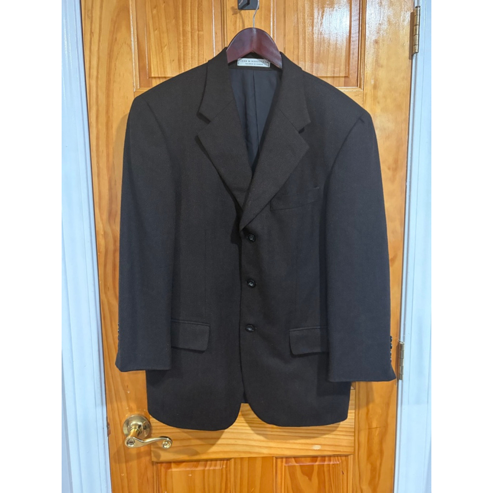 John W. Nordstrom Loro Piana Superfine Wool Cashmere Blazer Jacket Brown Canada
